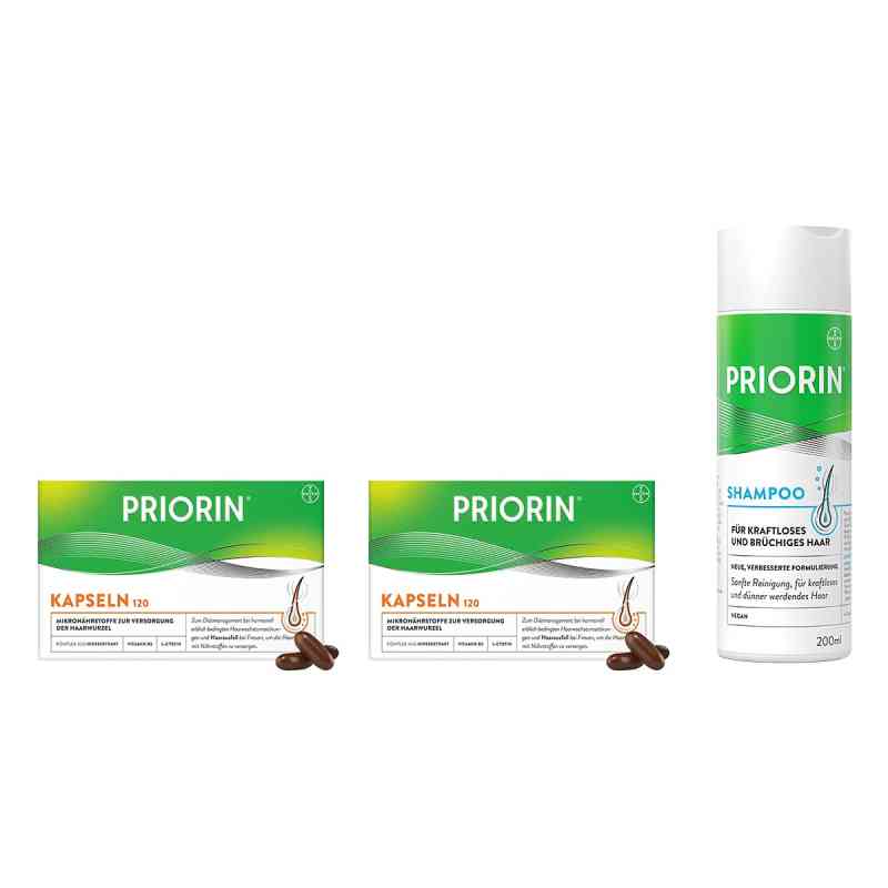  Priorin, 2x kapsułki 120 szt. + szampon 200 ml zestaw 1 sasz. od Bayer Vital GmbH PZN 08100191