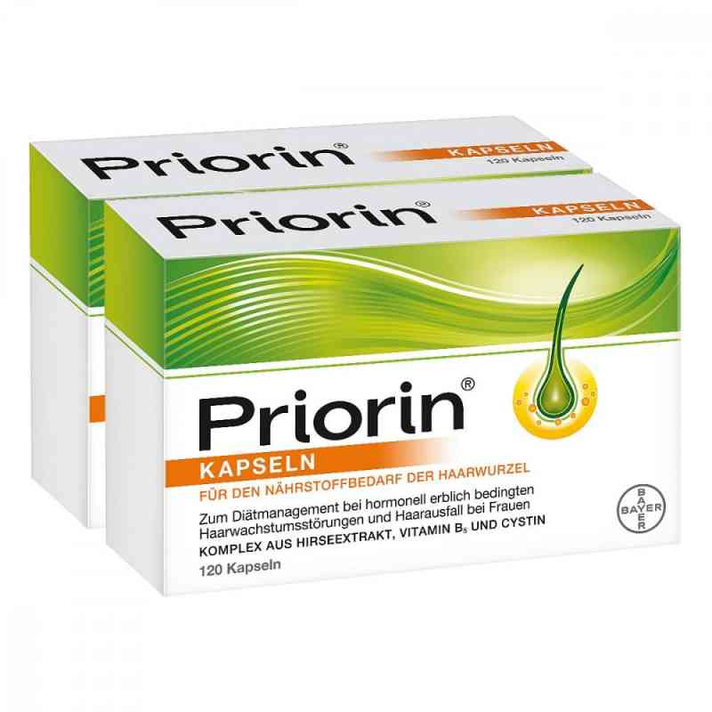 Priorin 2x120 zestaw na wypadanie włosów 2x120 szt. od Bayer Vital GmbH PZN 08100006