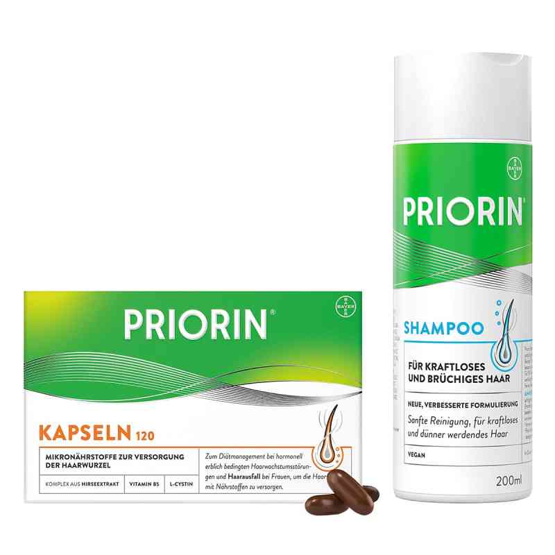 Priorin kapsułki 120szt.+ szampon przeciw wypadaniu włosów 1 sasz. od Bayer Vital GmbH PZN 08100021