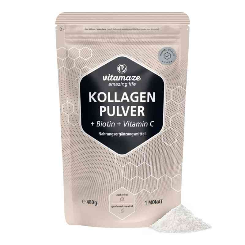 Proszek kolagenowy + biotyna + witamina C 480 g od Vitamaze GmbH PZN 19690958