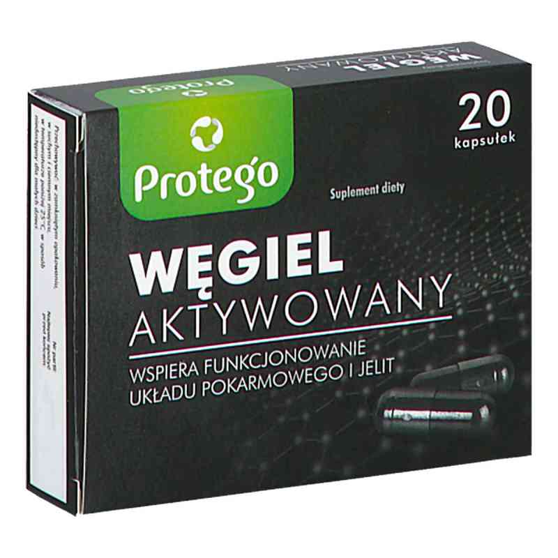 Protego Węgiel aktywowany kapsułki 20  od GLOBAL PHARMA CM SPÓŁKA AKCYJNA  PZN 08303793