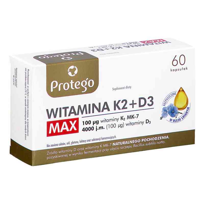 Protego Witamina K2 + D3 Max kapsułki 60  od CURTIS HEALTH CAPS PZN 08305950