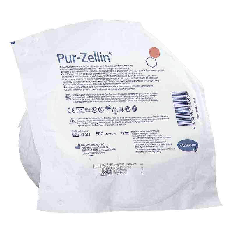Pur-zellin 4x5 Cm Keimreduziert Rolle 500 szt. od PAUL HARTMANN AG PZN 18036694