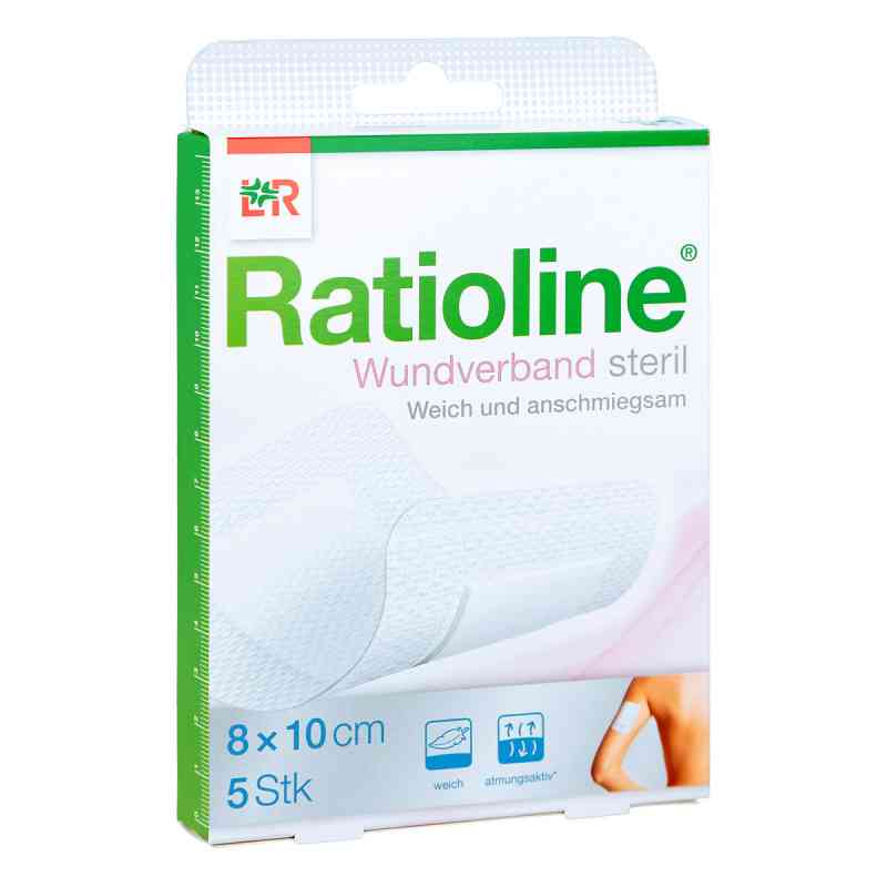 Ratioline Wundverband 10x8 cm steril 5 szt. od Lohmann & Rauscher GmbH & Co.KG PZN 13582989