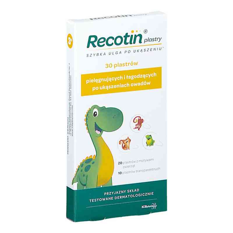 Recotin plastry pielęgnujące i łagodzące po ukąszeniach owadów 30 plast. od ICB PHARMA SP. J. PZN 08303850