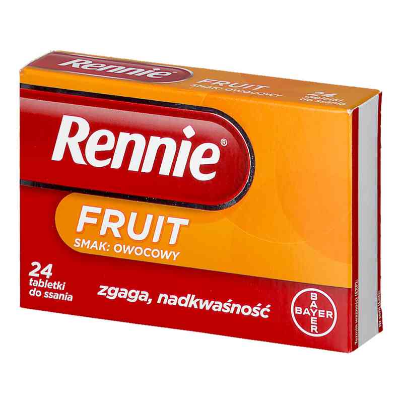 Rennie Fruit tabletki do ssania 24  od BAYER SANTE FAMILIALE PZN 08300845
