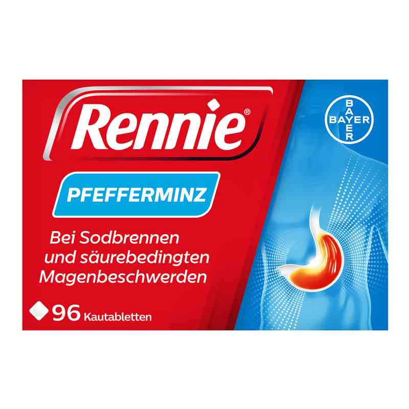 Rennie Pfefferminz miętowe tabletki do żucia na zgagę 96 szt. od Bayer Vital GmbH PZN 16664802