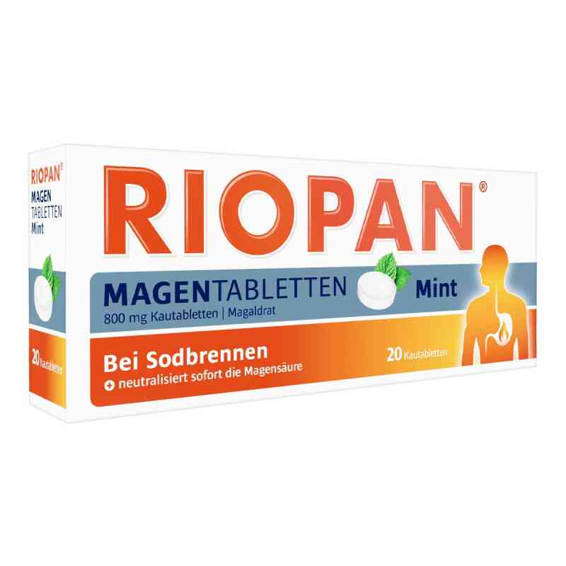 Riopan Magen Tabletten Mint 800 mg Kautabletten 20 szt. od DR. KADE Pharmazeutische Fabrik  PZN 07110186