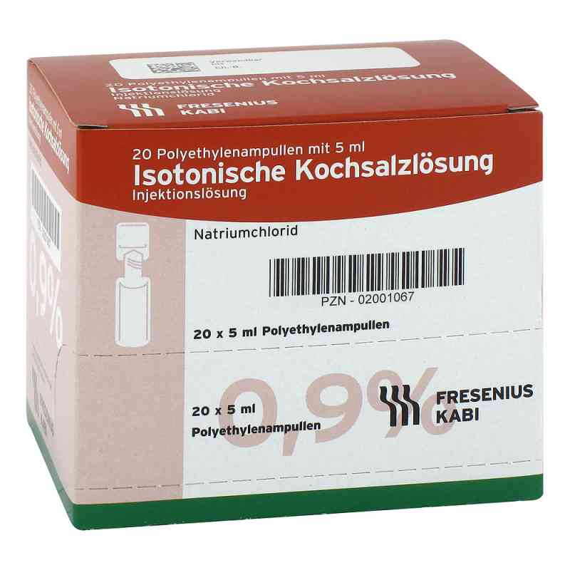 Roztwór soli fizjologicznej 0,9% ampułki 20X5 ml od Fresenius Kabi Deutschland GmbH PZN 02001067