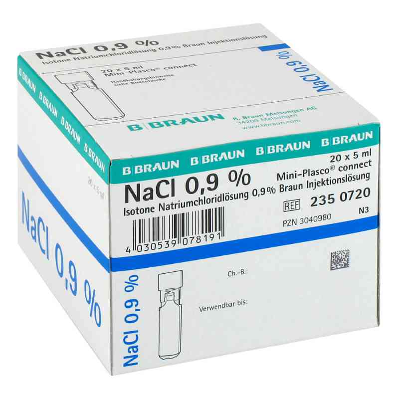 Roztwór soli fizjologicznej 0,9% Miniplasco connect ampułki 20X5 ml od B. Braun Melsungen AG PZN 03040980
