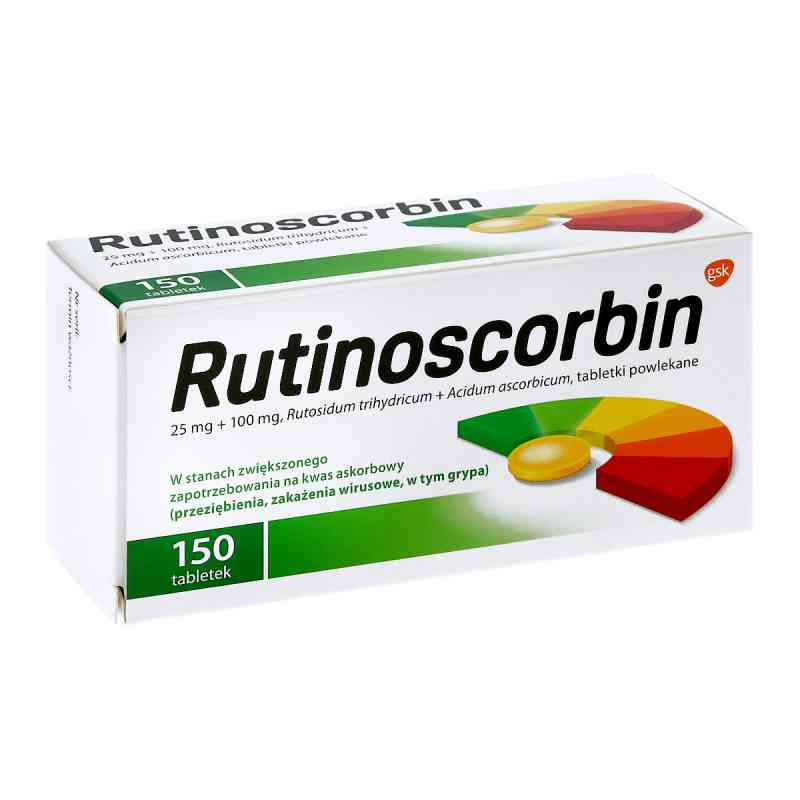 Rutinoscorbin tabletki 150  od GLAXOSMITHKLINE PHARMACEUTICALS S.A. PZN 08300061