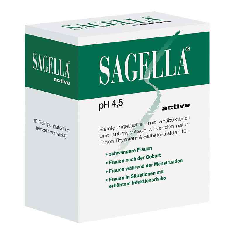 Sagella active chusteczki oczyszczające 10 szt. od Viatris Healthcare GmbH PZN 10123620