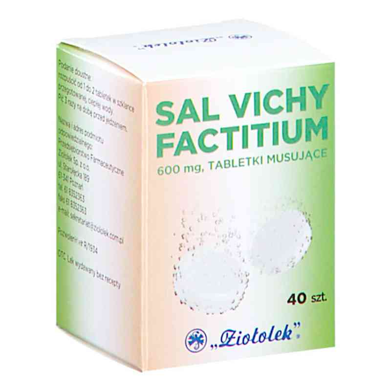 Sal Vichy factitium tabletki musujące 40  od PRZEDSIĘBIORSTWO FARMACEUTYCZNE  PZN 08303891
