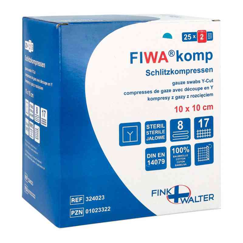 Schlitzkompressen 10x10cm 8fach steril 25X2 szt. od Fink & Walter GmbH PZN 01023322