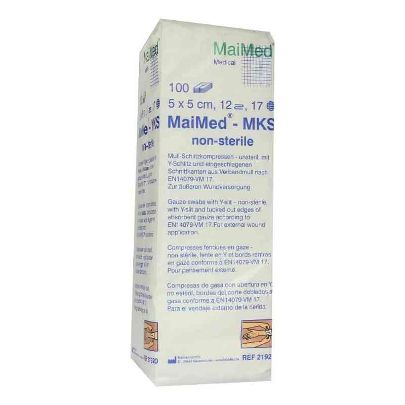 Schlitzkompressen 5x5cm 12fach unsteril 100 szt. od MaiMed GmbH PZN 00120141