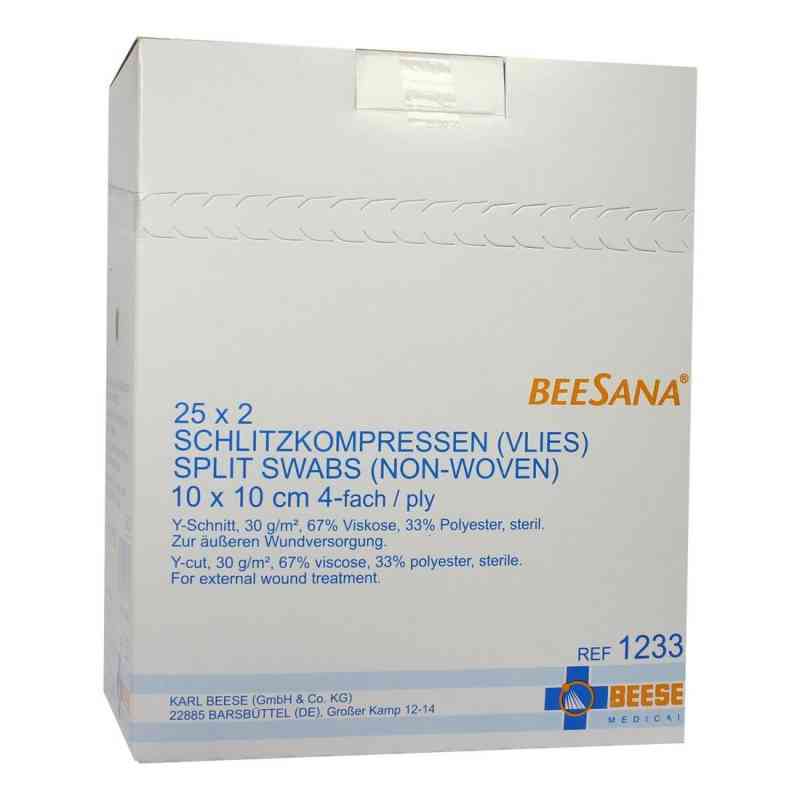 Schlitzkompressen Vlies 10x10cm 4fach st.1233 25X2 szt. od Meditrade GmbH PZN 01364661