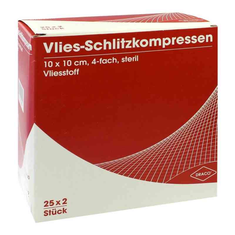 Schlitzkompressen Vlies 10x10cm 4fach steril 25X2 szt. od Dr. Ausbüttel GmbH & Co. KG PZN 00749040