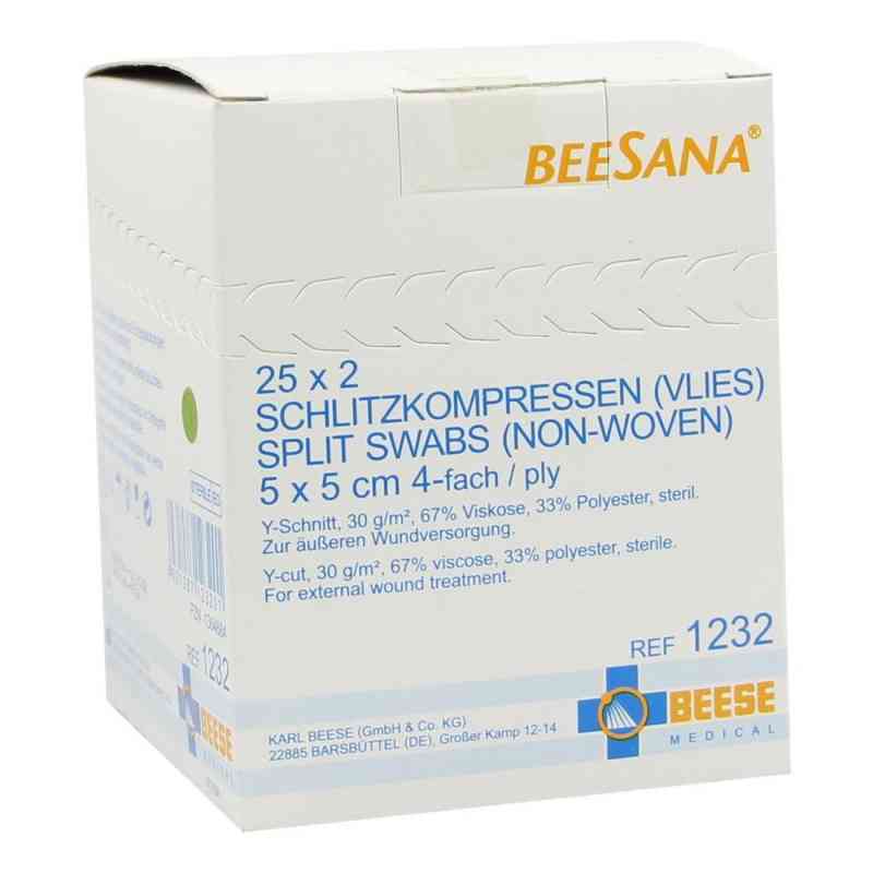 Schlitzkompressen Vlies 5x5cm 4fach st.1232 25X2 szt. od Meditrade GmbH PZN 01364684