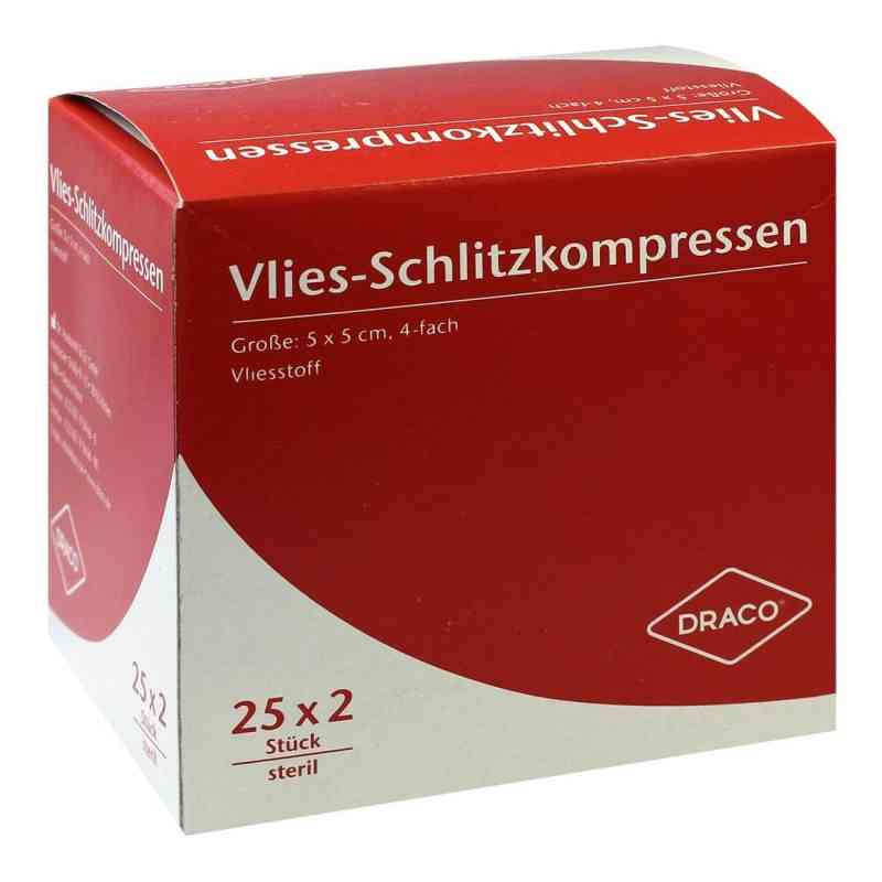 Schlitzkompressen Vlies 5x5cm 4fach steril 25X2 szt. od Dr. Ausbüttel GmbH & Co. KG PZN 00749034