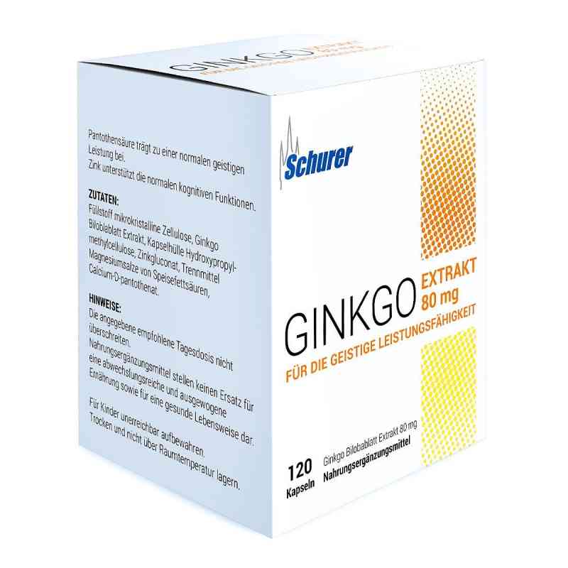 Schurer Ginkgo Extrakt 80 mg Kapseln 120 szt. od apo.com Group GmbH PZN 16763243
