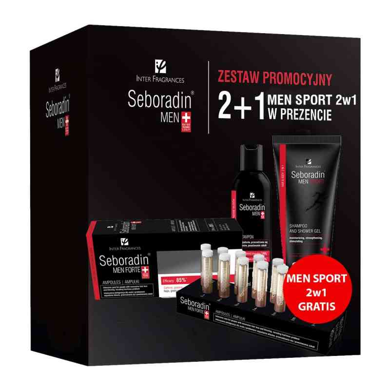 SEBORADIN MEN Szampon Men + Ampułki Men + Żel Men Sport 2w1 grat 200 ml od LARA EDYTA PAWLUŚKIEWICZ PZN 08303139