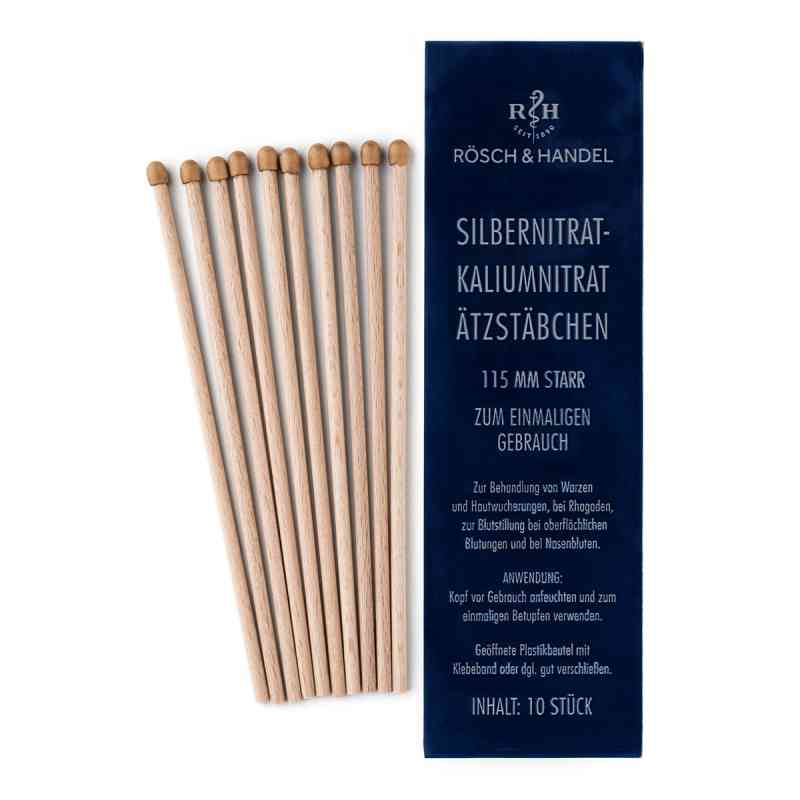 Silbernitrat-kaliumnitr. patyczki do usuwania brodawek 10 szt. od BANO Healthcare GmbH PZN 11531249