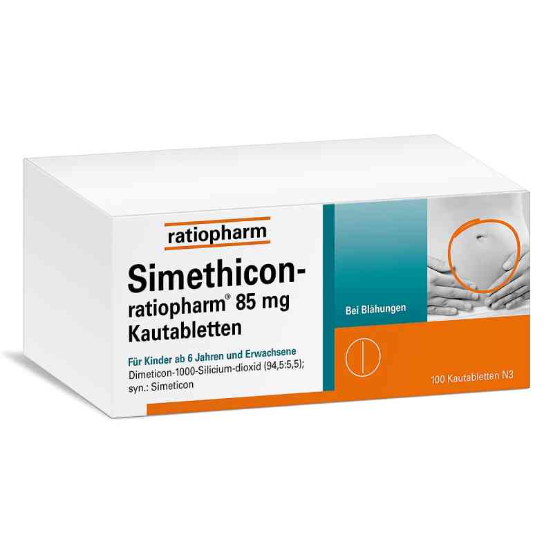 Simethicon ratiopharm 85 mg tabletki do żucia 100 szt. od ratiopharm GmbH PZN 01364804