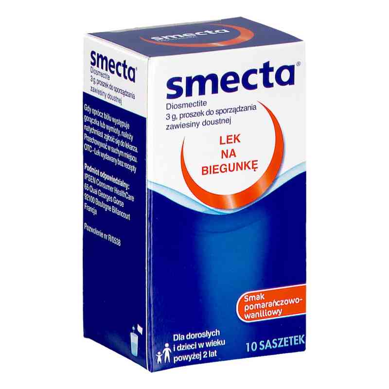 Smecta lek na biegunkę w saszetkach 10  od BEAUFOUR IPSEN INDUSTRIE PZN 08301379