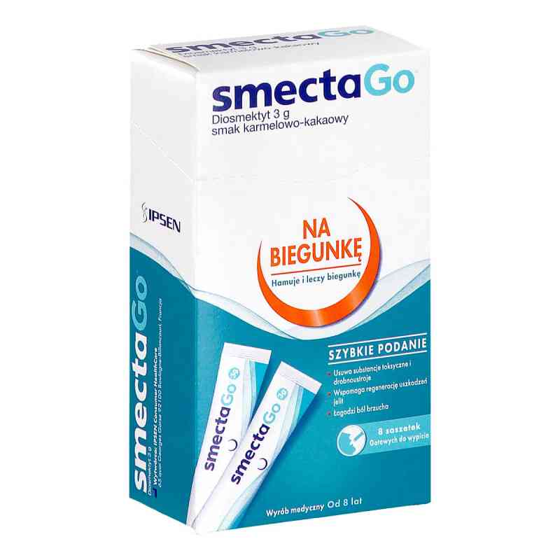 SmectaGo saszetki na biegunkę gotowe do wypicia 8  od IPSEN CONSUMER HEALTHCARE PZN 08304013