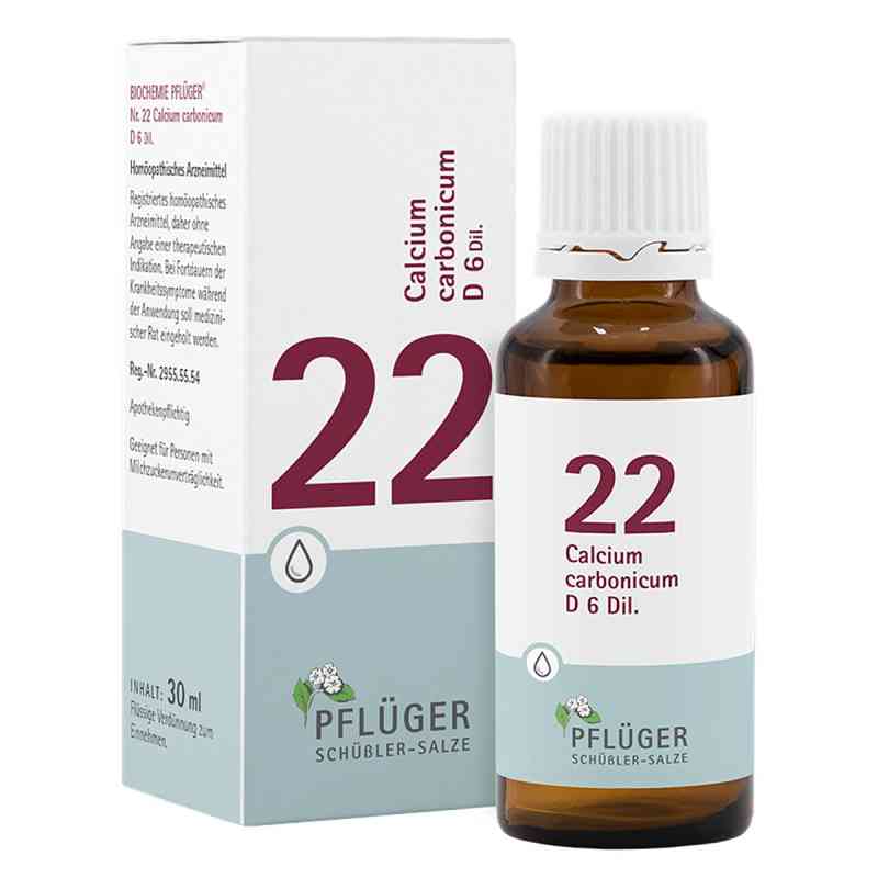 Sole Schüsslera Biochemie Pflüger 22 Calcium carbonicum D6 kropl 30 ml od Homöopathisches Laboratorium Alexander Pflüger Gmb PZN 09298691