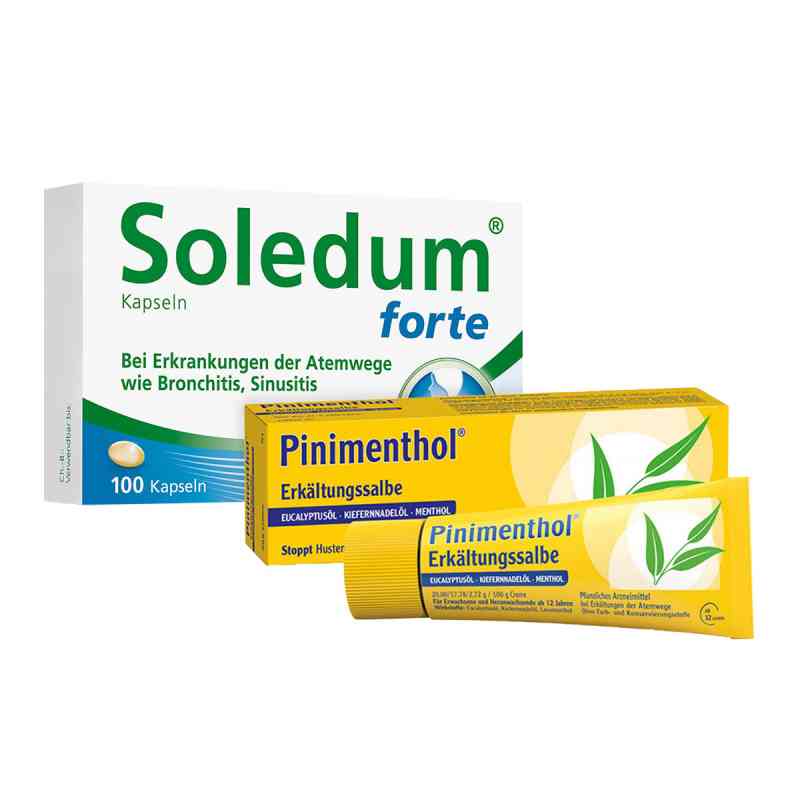 Soledum Kapseln forte und Pinimenthol Erkältungssalbe 1 op. od  PZN 08101215