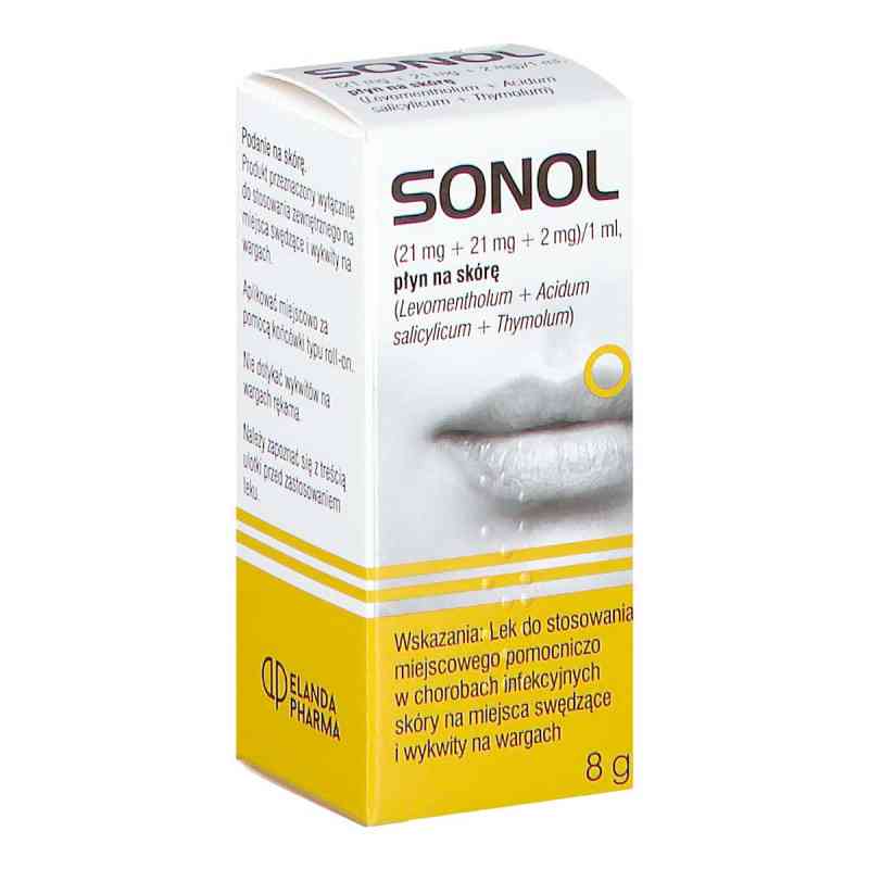 Sonol płyn na skórę 8 g od ELANDA ZAKŁAD PRODU. ŚRODKÓW FARMA.B.KOZUB, A.ORŁO PZN 08302226