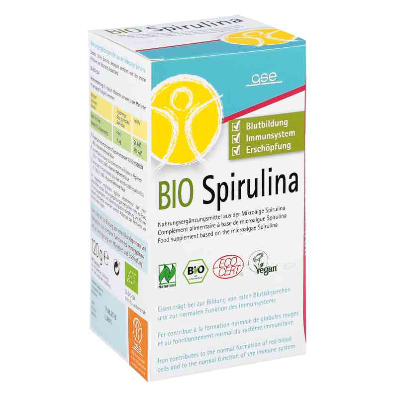 Spirulina 500 mg Bio Naturland tabletki 240 szt. od GSE Vertrieb Biologische Nahrung PZN 04888608