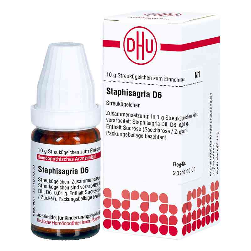 Staphisagria D 6 granulki 10 g od DHU-Arzneimittel GmbH & Co. KG PZN 03486405