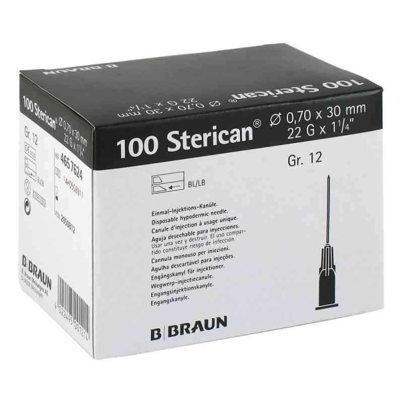 Sterican 070x30mm igła roz. 12 czarna 100 szt. od B. Braun Melsungen AG PZN 02050812