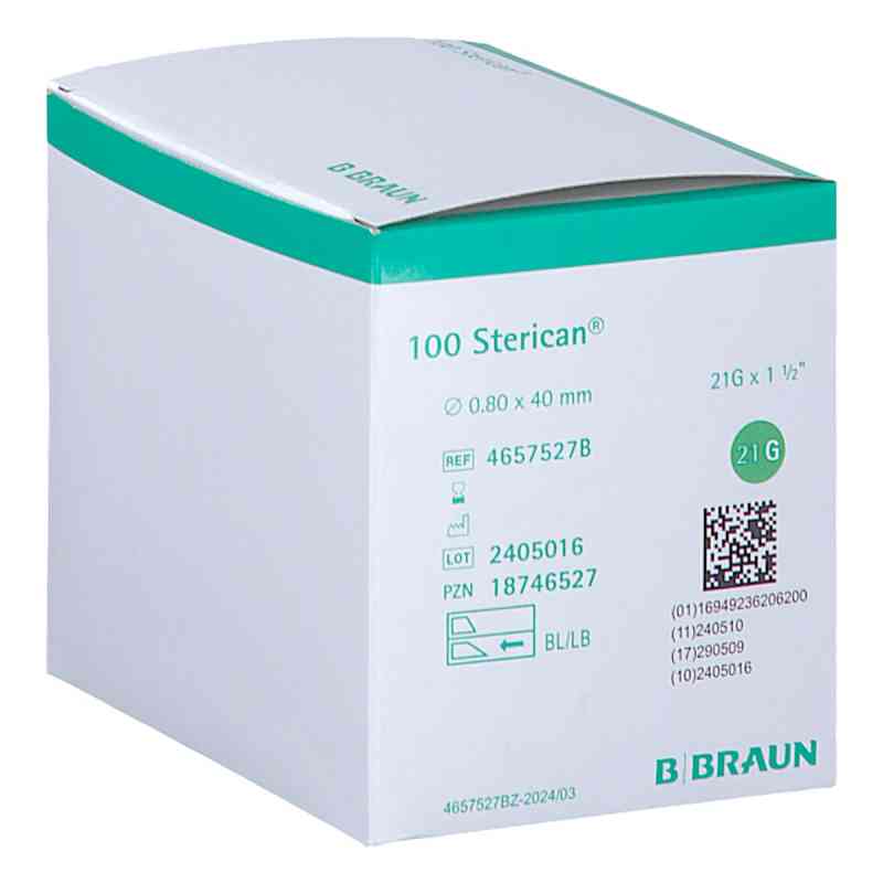 Sterican Einmalkanüle 21 G 40 Mm 100 szt. od B. Braun Melsungen AG PZN 18746527