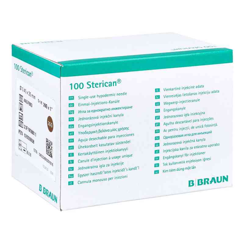 Sterican Kan.luer-lok 045x25mm igła roz. 18 brązowa 100 szt. od B. Braun Melsungen AG PZN 02050858