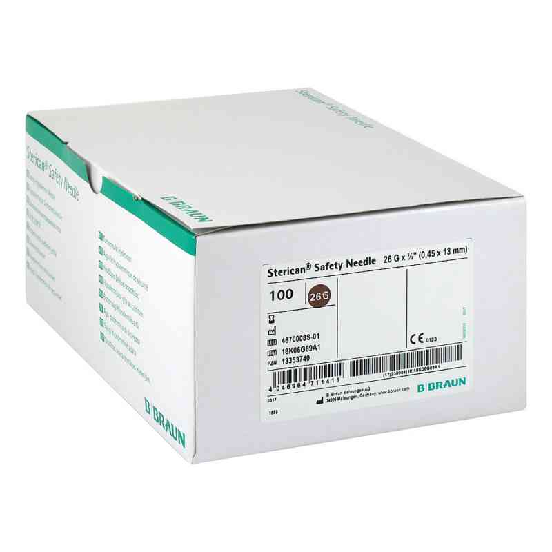 Sterican Safety Kanülen 26 Gx1/2 0,45x13 mm Eu 100 szt. od B. Braun Melsungen AG PZN 13353740