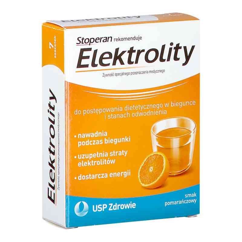 Stoperan Elektrolity saszetki smak pomarańczowy 7  od USP ZDROWIE SP. Z O.O PZN 08302472
