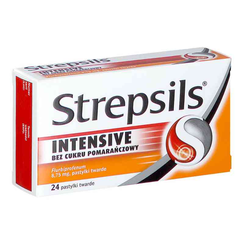 Strepsils Intensive pomarańczowy bez cukru tabletki 24  od RECKITT BENCKISER HEALTHCARE (UK) LTD PZN 08301639
