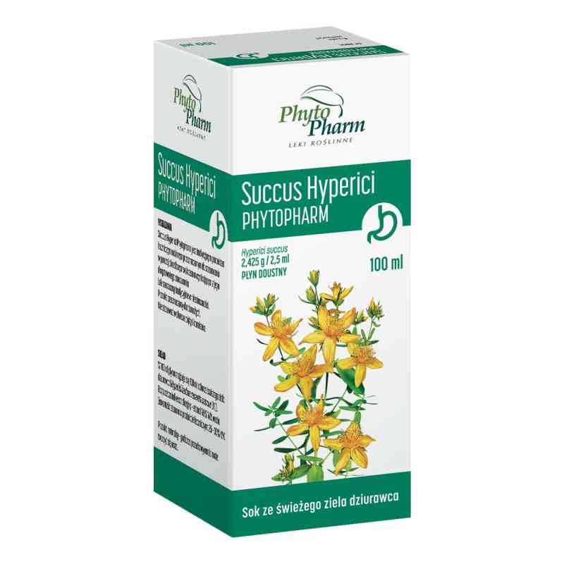 Succus Hyperici Phytopharm płyn doustny 100 ml od PHYTOPHARM KLĘKA S.A. PZN 08301096