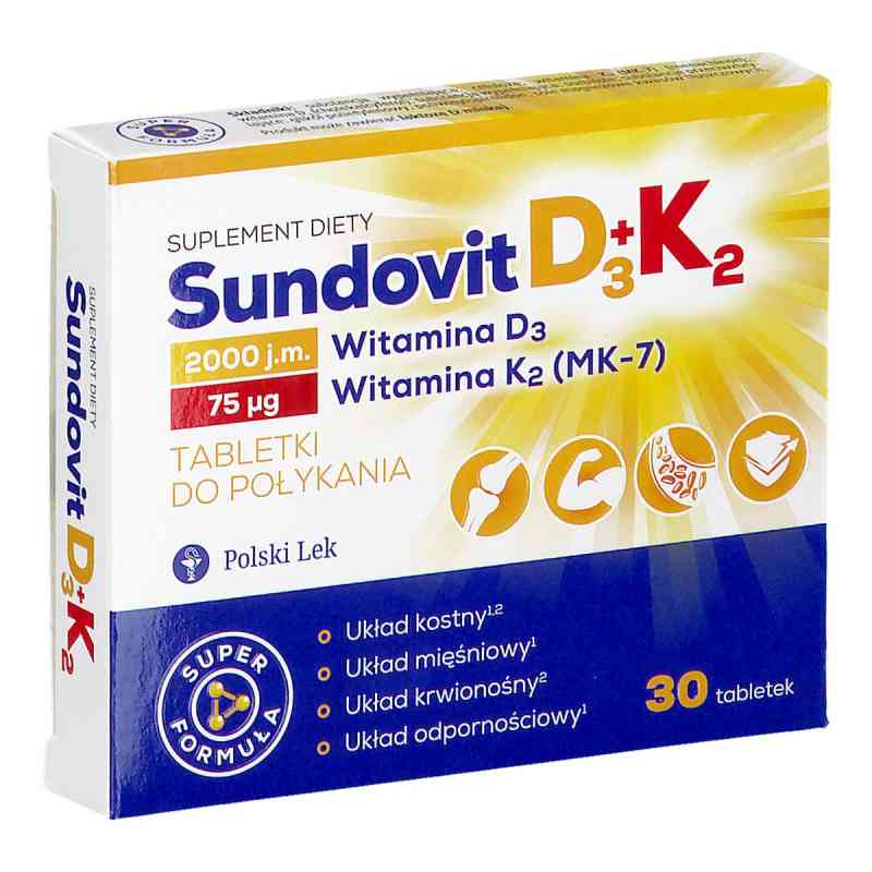 Sundovit D3+K2 tabletki 30  od POLSKI LEK  PZN 08301062