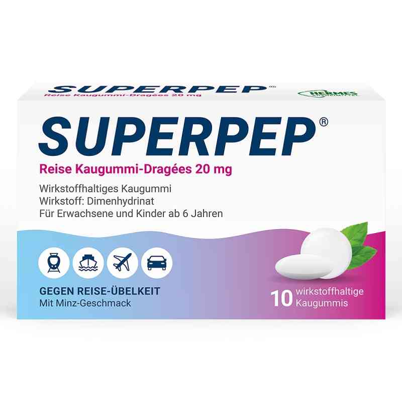 Superpep Reise 20 mg guma do żucia 10 szt. od HERMES Arzneimittel GmbH PZN 04877929