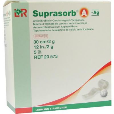 Suprasorb A+ag Antimik.cal.alginat Tamp.30cm 2g 5 szt. od Lohmann & Rauscher GmbH & Co.KG PZN 04829540