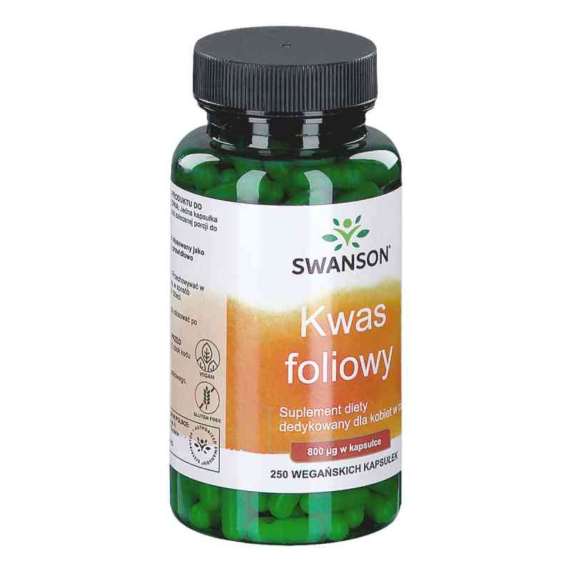 Swanson Kwas foliowy kapsułki 250  od SWANSON HEALTH PRODUCTS PZN 08306123