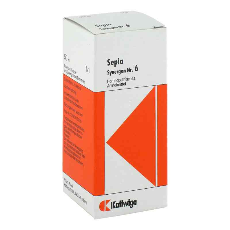 Synergon 6 Sepia Tropfen 50 ml od Kattwiga Arzneimittel GmbH PZN 01855011