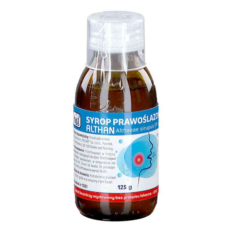 Syrop prawoślazowy Althan syrop 125 g od PRZEDSIĘBIORSTWO FARMACEUTYCZNE PROLAB SP. Z O.O. PZN 08304045