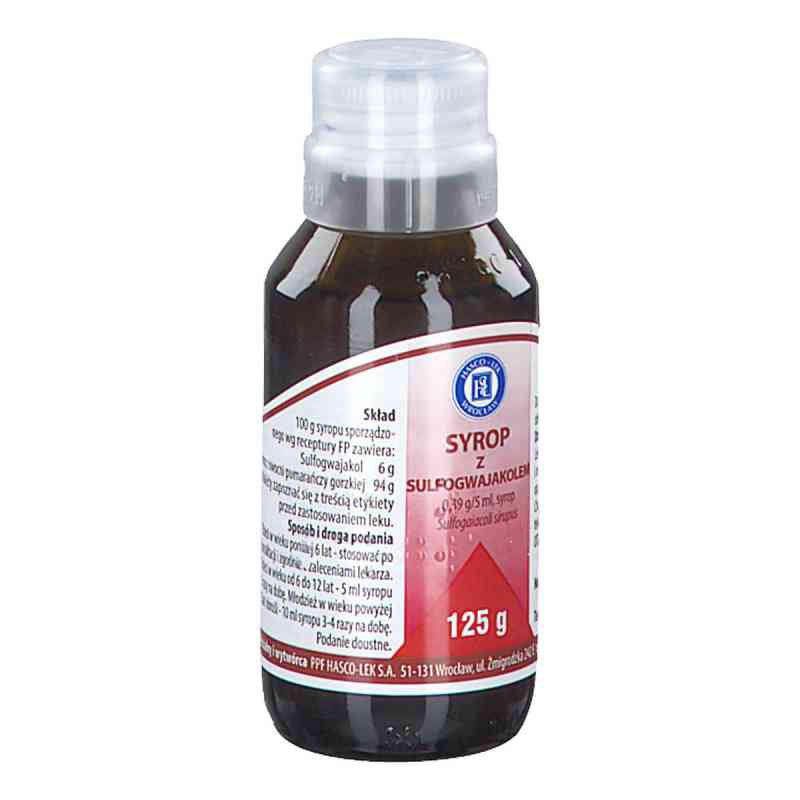 Syrop z sulfogwajakolem Hasco 125 g od PRZEDSIĘBIORSTWO PRODUKCJI FARMACEUTYCZNEJ HASCO-L PZN 08305097