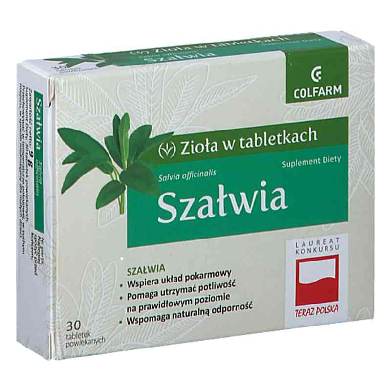 Szałwia tabletki powlekane Colfarm  30  od ZAKŁADY FARM. COLFARM PZN 08304680
