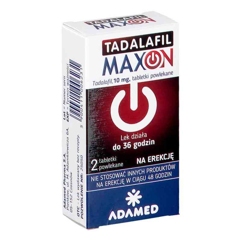 Tadalafil Maxon tabletki powlekane 2  od ZAKŁ. FARMACEUTYCZNE POLPHARMA S.A. PZN 08306380